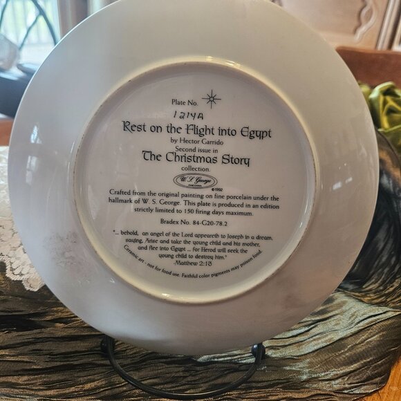 Rest On The Flight Into Egypt, Decorative Plate, Bradford Exchange, Jesus Birth - Picture 2 of 2